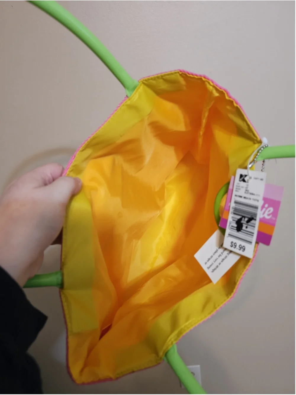 NWT 2003 Barbie Beach Tote Bag Pyramid Accessories Orange/Green Y2K Vintage Doll